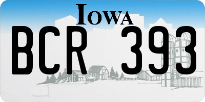 IA license plate BCR393