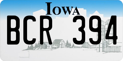 IA license plate BCR394
