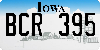 IA license plate BCR395