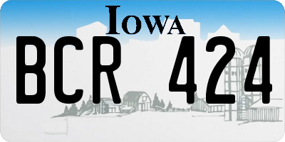 IA license plate BCR424