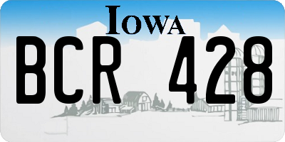 IA license plate BCR428