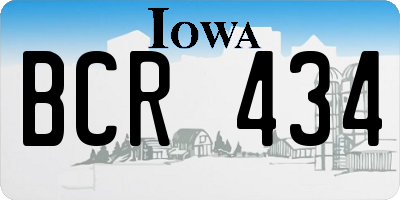 IA license plate BCR434