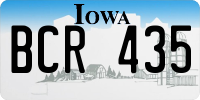 IA license plate BCR435