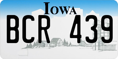 IA license plate BCR439
