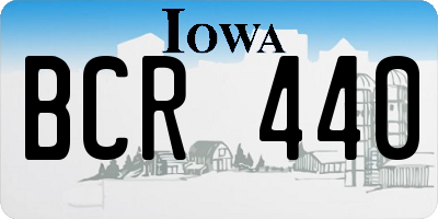 IA license plate BCR440