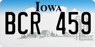 IA license plate BCR459