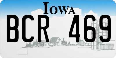 IA license plate BCR469