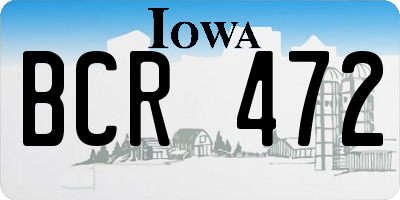 IA license plate BCR472