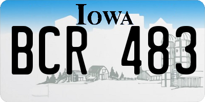 IA license plate BCR483