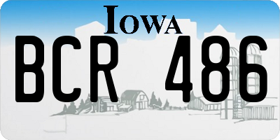 IA license plate BCR486