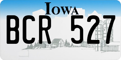IA license plate BCR527