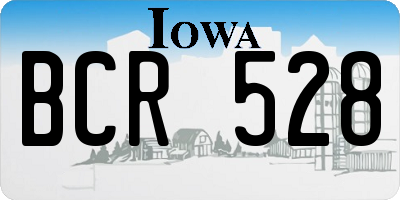 IA license plate BCR528