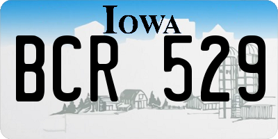 IA license plate BCR529