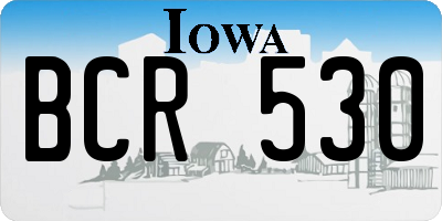 IA license plate BCR530