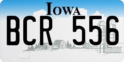 IA license plate BCR556