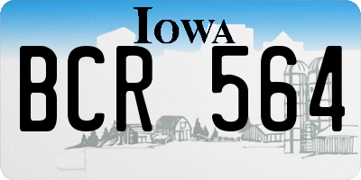 IA license plate BCR564
