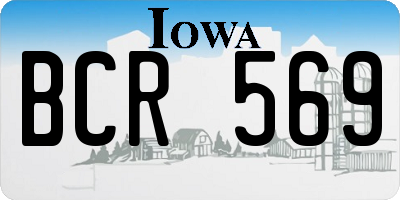 IA license plate BCR569