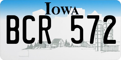 IA license plate BCR572