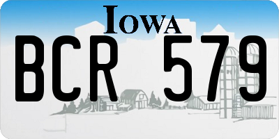 IA license plate BCR579