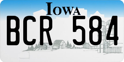 IA license plate BCR584