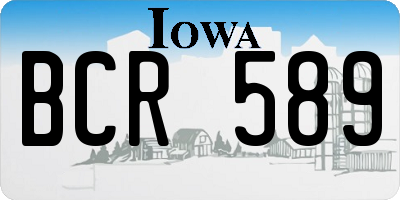 IA license plate BCR589
