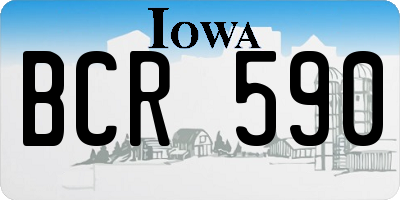 IA license plate BCR590