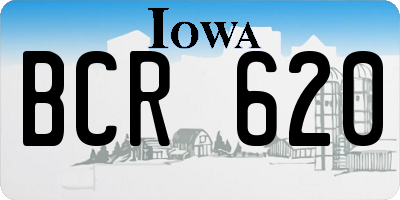 IA license plate BCR620