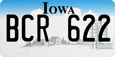 IA license plate BCR622