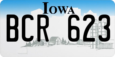 IA license plate BCR623