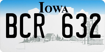 IA license plate BCR632
