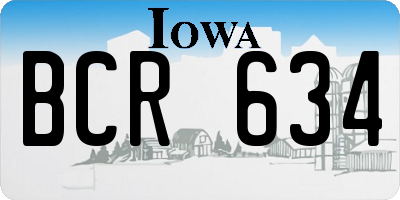 IA license plate BCR634