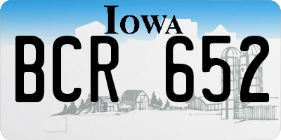IA license plate BCR652