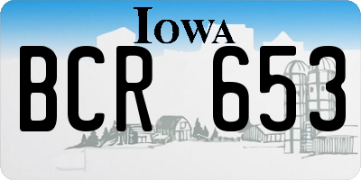 IA license plate BCR653