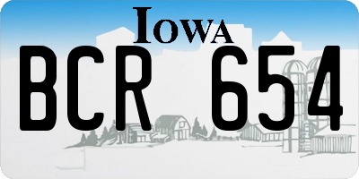 IA license plate BCR654