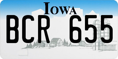 IA license plate BCR655