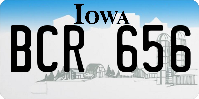 IA license plate BCR656