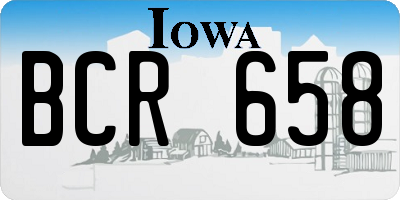 IA license plate BCR658