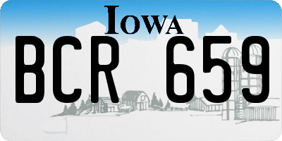 IA license plate BCR659