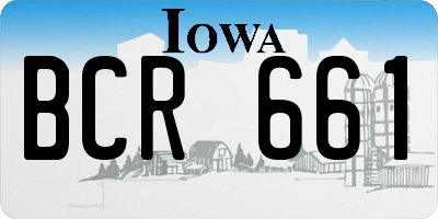 IA license plate BCR661