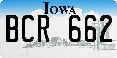 IA license plate BCR662