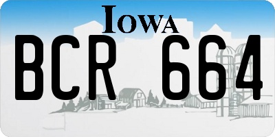 IA license plate BCR664
