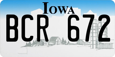 IA license plate BCR672