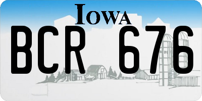 IA license plate BCR676