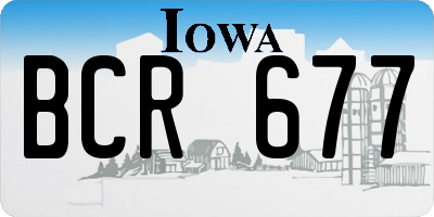 IA license plate BCR677