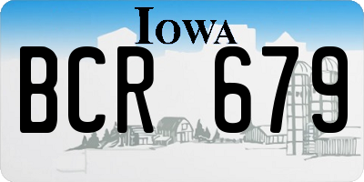 IA license plate BCR679