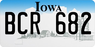 IA license plate BCR682