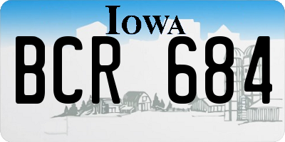 IA license plate BCR684
