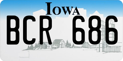 IA license plate BCR686