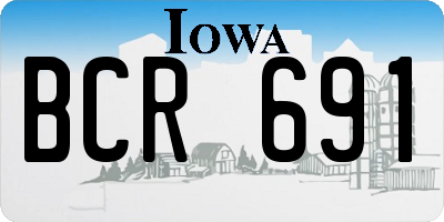 IA license plate BCR691