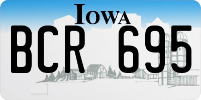IA license plate BCR695